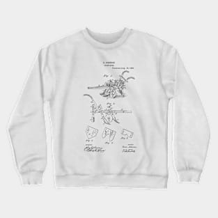 Farmer Cultivator Vintage Patent Hand Drawing Funny Novelty Gift Crewneck Sweatshirt